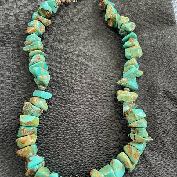 Turquoise and sterling necklace - Picture 3 of 5